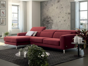 INVITO 03 - Recliner fabric sofa with chaise longue _ Febal Casa